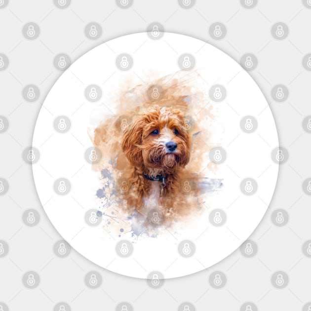 Golden Doodle Magnet by PocketRoom